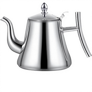 CHENGJIA Bollitore Classico in Acciaio Inossidabile Argento/Oro da 1L per Induzione, Grado Alimentare, Commerciale, per Caffè e Tè con Filtro Infusore - Product Image 4