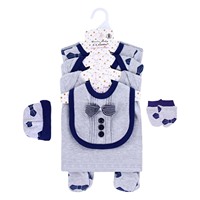 Ensemble de 8 Pièces de Vêtements Mignons pour Bébé Nouveau-né Fille et Garçon, Mode Grenouillère avec Fermeture à Boutons-pression, Cintre, Tenues en Coton pour Nourrisson
