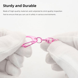 Pd684 Bán Buôn Bạc D Snap Hook Chia Kim Loại Keychain DIY Thủ Công Mỹ Nghệ Vòng Chìa Khóa Phần Cứng Với Mở Nhảy Vòng Và Kết Nối - Product Image 5