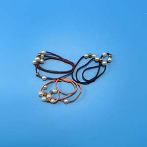 Cuerda trenzada de colores para el cabello, lazo para el cabello para mujer, banda elástica, lazo para el cabello con perlas coreanas Dongdaemun, accesorio sencillo, banda básica para el cabello - Product Image 2