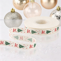 E-Magic Großhandel 5/8 Zoll Rot-Grünes Frohe Weihnachten Band & Frohes Neues Jahr Polyester-Baumwoll-Band für Weihnachten und Feiertage