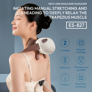 Masajeador Portátil para Cuello y Hombros con Compresa Caliente y Amasamiento Profundo para Relajación ES-827 - Product Image 4