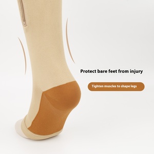 Chaussettes <span class=keywords><strong>de</strong></span> compression à fermeture éclair pour hommes et femmes, pour la course à pied, le <span class=keywords><strong>cyclisme</strong></span>, soutien musculaire gradué, récupération, respirantes, usage quotidien - Product Image 4
