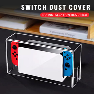 <b>Switch</b> Acrylic Dust <b>Cover</b> NS OLED Console Protective Case Clear Display Box For <b>Nintendo</b> <b>Switch</b> Game Player Storage - Product Image 2