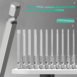 Guest Quality Torx Bit Set 75mm T6 T40 S2 Alloy Steel <b>Precision</b> <b>Screwdriver</b> Bits 11 Pc - Product Image 3