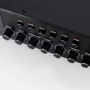 מגבר ביתי JBHKJ PA-5080USB 70V 100V 80W מיקסר משולב מגבר קריוקי מסגסוגת אלומיניום - Product Image 5