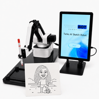 Robot Dessinateur DexArm pour Salons Professionnels, Artiste Robotique Dessinant des Portraits au Trait sur Site, Robot d'Attraction pour Expositions