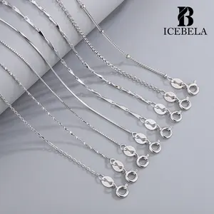 Hot Selling Factory Price S925 Sterling Silver High Quality Box Chain Adjustable Pearl Cross Chain Choker Necklace For Women