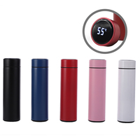 Bouteille chaude de sport en acier inoxydable, thermos, avec logo personnalisé, isolé, intelligente, avec affichage de la température, 500 ml, GV0105