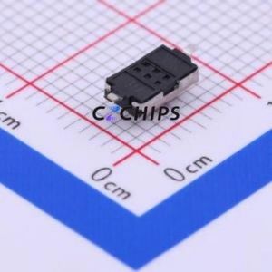 1TS002E-2600-2500-CT Tactile Switch SMD,3.7x6.1mm Switch Single Pole Single Throw Rectangle Button 2.6N Vertical Mount - Product Image 2