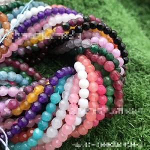 Prix usine pierre de <span class=keywords><strong>Jade</strong></span> naturelle perles de Quartz rondes à facettes perles d'agate indienne en cristal naturel 4mm pour la fabrication de bijoux - Product Image 3