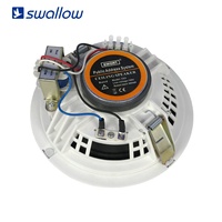 Haut-parleur de plafond sans cadre en métal durable, moderne, passif, commercial, 5 pouces, ligne PA 100V pour musique d'ambiance