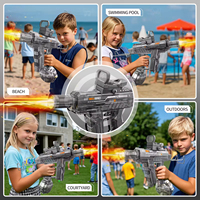 Pistolet à eau électrique automatique modèle Uzi en plastique, tendance été 2026, pour enfants, jeux de plage et de piscine en extérieur, jouet tendance