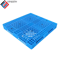 Palettes en plastique empilables à 4 voies, à face unique, en HDPE et PP industriel, vente en gros pour un stockage pratique sur les étagères de stockage
