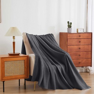 Manta Nórdica Premium 100% Algodón, Tejida con Textura Gruesa, Ligera, Transpirable y Portátil para Cama o Sofá - Product Image 6