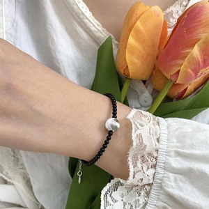 สร้อยคอโซ่ลูกปัดอาเกตสีดำเงิน S925 สไตล์มินิมอลสำหรับใส่ทุกวัน - Product Image 2