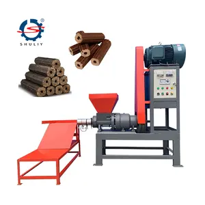 2024 nouveau riz balle paille biomasse extrudeuse presse équipement café balle bois sciure de bois charbon de bois briquette faisant la machine