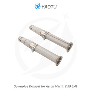 Tubo di Scarico Anteriore Dritto YT Premium in Acciaio Inox 304 con Protezione Termica per <span class=keywords><strong>Aston</strong></span> Martin <span class=keywords><strong>DB9</strong></span> 6.0L - Product Image 4