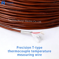 Câble de thermocouple blindé de type T, 2 conducteurs, isolé en PTFE, haute flexibilité, IP65, capteur de température de précision pour le chauffage