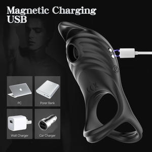 Anillo Vibrador para Hombre con Función de Succión, Anillos para Pene con Control Remoto, Estimulador de Clítoris, Juguete Sexual con 5 Vibraciones para Hombres y Parejas - Product Image 4