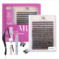 Kit de cils en grappe en gros, extensions de cils segmentées, kit de cils en grappe personnalisé, fournisseur d'extensions de cils en grappe DIY en cachemire