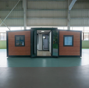 Casa Container Prefabbricata Rettangolare Pieghevole a Doppia Ala Mobile con Pannello Attività, Scatola Espandibile Abitabile Esportabile - Product Image 3