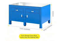 Banc de travail antistatique en acier industriel moderne, table de travail ESD, poste de travail pour réparation électronique, armoire à outils