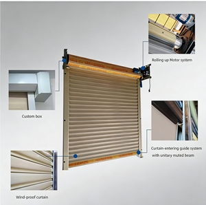 <span class=keywords><strong>Porte</strong></span> de garage extérieure de style américain, résistante aux ouragans, en acier galvanisé, avec volets roulants de sécurité - Product Image 6