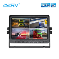 Moniteur de voiture AI BSD 10,1 pouces, système d'alerte de détection de véhicule, DVR, écran quadruple divisé, moniteur pour camion et bus