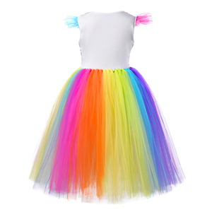 Mädchen Tutu Kleid Großhandel Regenbogen Prinzen Tutu Einhorn Kostüm Kleid Hot Sale Geburtstags feier Cosplay Tutu Mädchen Kleid Set - Product Image 3