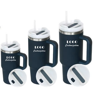 Hot Selling 40oz Stainless Steel Tumbler with Handle <b>Gold</b> Rainbow Plated Featuring Golden Laser Engraving - Product Image 1