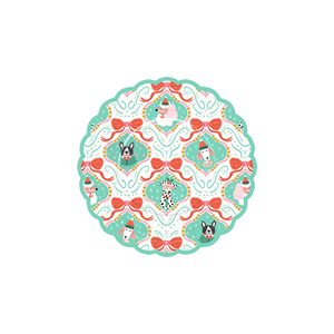 DAMAI New Wave Lace Bowknot Theme in Green and <b>Orange</b> Party <b>Paper</b> Plate Set Supply for Birthday Party - Product Image 5