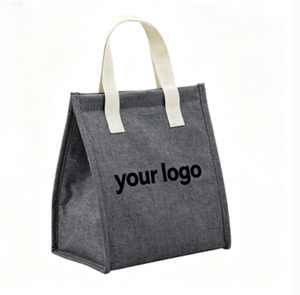 Minimalist Style Large Capacity Student <b>Lunch</b> Tote Bag Vertical Insulated Bento Picnic <b>Box</b> with Vertical Ice <b>Pack</b> - Product Image 1