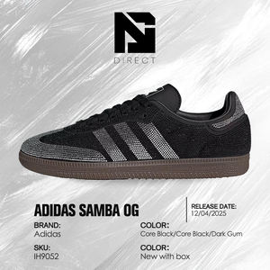 Zapatillas <span class=keywords><strong>Adidas</strong></span> Samba OG 'Black Silver Rhinestones' de Lujo <span class=keywords><strong>para</strong></span> Mujer, Antideslizantes, Casuales - Product Image 6