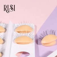 Mannequin de cils RISI avec paupières amovibles, tête de mannequin en silicone de haute qualité pour l'extension des cils, outils pour les cils