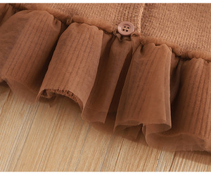 Automne et hiver nouveau <span class=keywords><strong>pull</strong></span> tricoté ensemble veste jambe droite <span class=keywords><strong>pantalon</strong></span> filles <span class=keywords><strong>pull</strong></span> Version coréenne vêtements ours dentelle - Product Image 5