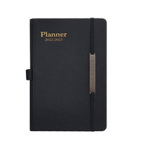 Amazon 2022 new arrival diary planner notebooks PU leather A5 hardcover weekly monthly planner in stock