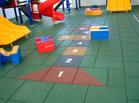 Hochwertige 40mm Gummi bodenfliesen Außen boden & Spielplatz