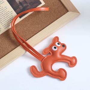 Fashion Keychain Pendant PU Leather Dog Bag Charm <b>Cute</b> Puppy Keychain Dog <b>Keyring</b> for Women Purse Backpack - Product Image 3