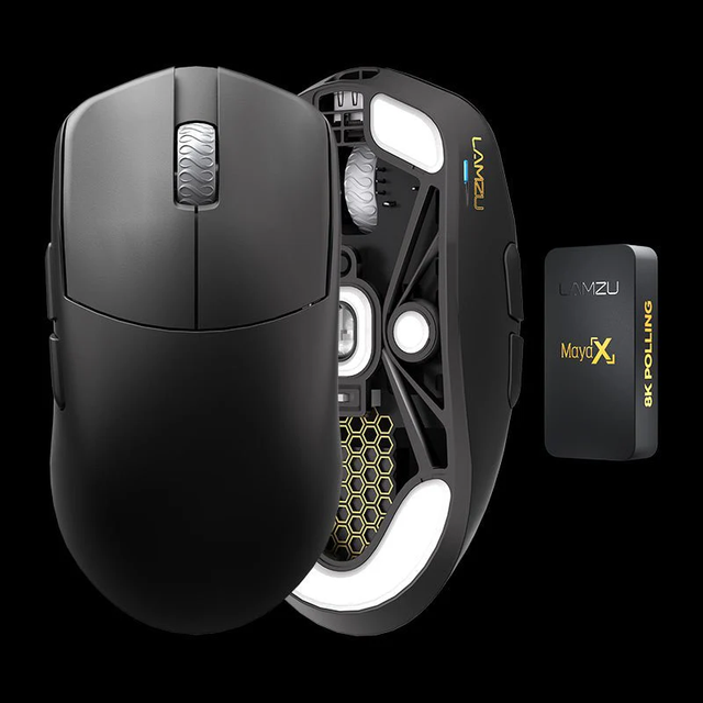 New Arrival LAMZU MAYA X Dual Mode 2.4G+Wired 8K Polling Rate Super Light 47g Gaming Mouse
