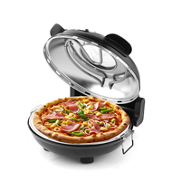 Four à pizza miniature de 12 pouces avec contrôle de la température, boîtier en métal, 1200 W, multifonctionnel pour un usage domestique et commercial