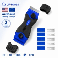 OEM Personnalisé Grattoir à double extrémité pour réparation d'écran de téléphone portable, élimination d'adhésif de verre, supports de lames remplaçables UF-TOOLS