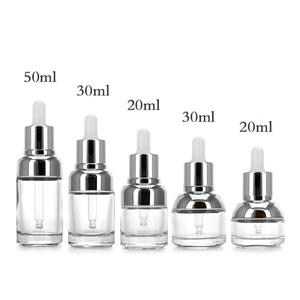 ขวดเซรั่มแก้วสีเงินขนาด20มล. 30มล. 50มล. พร้อมฝาหยดแบบปุ่มกดพร้อมปิเปตแก้ว - Product Image 3