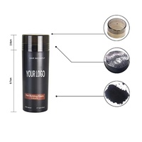 Poudre de fibres capillaires en kératine 27,5 grammes à tenue forte, personnalisable avec logo, pour traitement de la perte de cheveux, marque privée, vente chaude directe usine