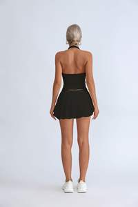 Atmungsaktive Lauf anzüge im Freien High Stretch Workout Sets Übungs kleidung Frauen Fitness Tennis Set - Product Image 6