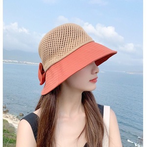 Chapeau de soleil d'été cool pour femmes mode coréenne <span class=keywords><strong>Joker</strong></span> Style creux seau pêcheur chapeau de voyage - Product Image 6