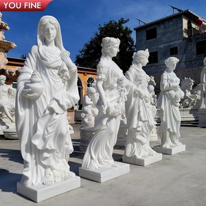 Decoración de jardín de tamaño real, estatuas de mármol de 4 estaciones a la venta - Product Image 4