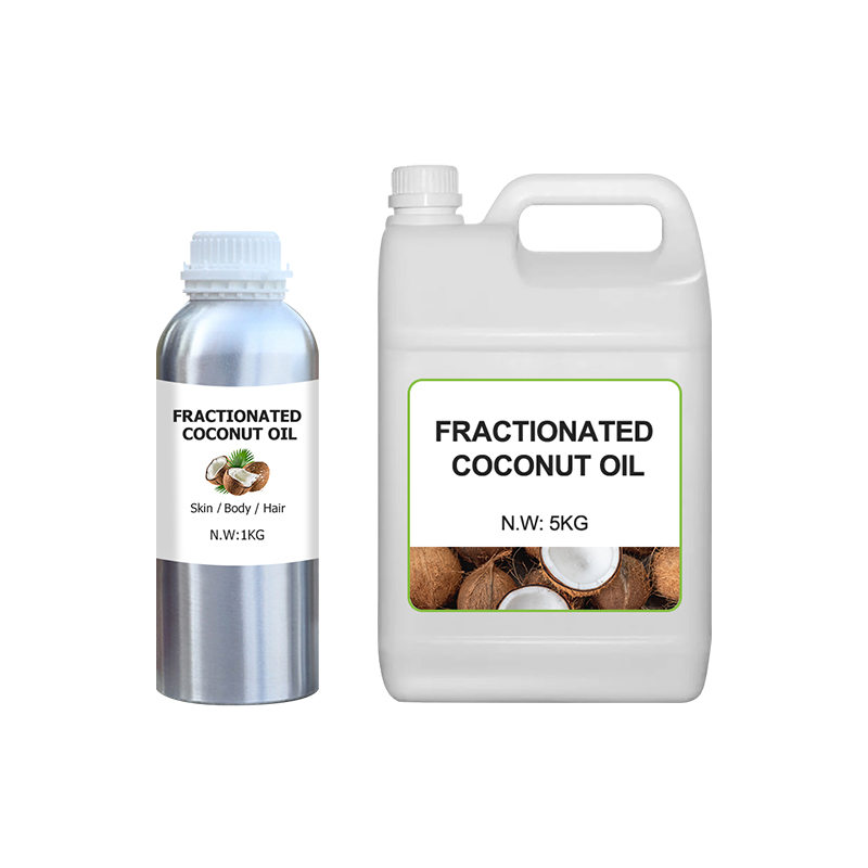 Aceite de coco fraccionado de aceite base de planta natural OEM/ODM 100% para el cuidado del cabello corporal