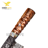 KEENHOPE-Couteau de cuisine japonais en acier damas VG10, 7 pouces, 89 couches, laiton, coquille d'ormeau, pointu, USA, désert, bois de fer