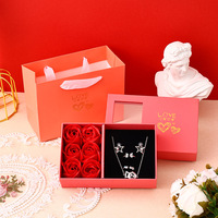 Boîte cadeau rigide élégante pour fleurs de bébé, Saint-Valentin, bijoux et roses éternelles